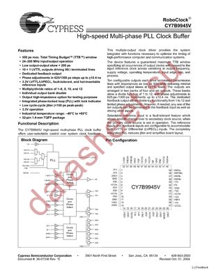 CY7B994V-5BBC datasheet  